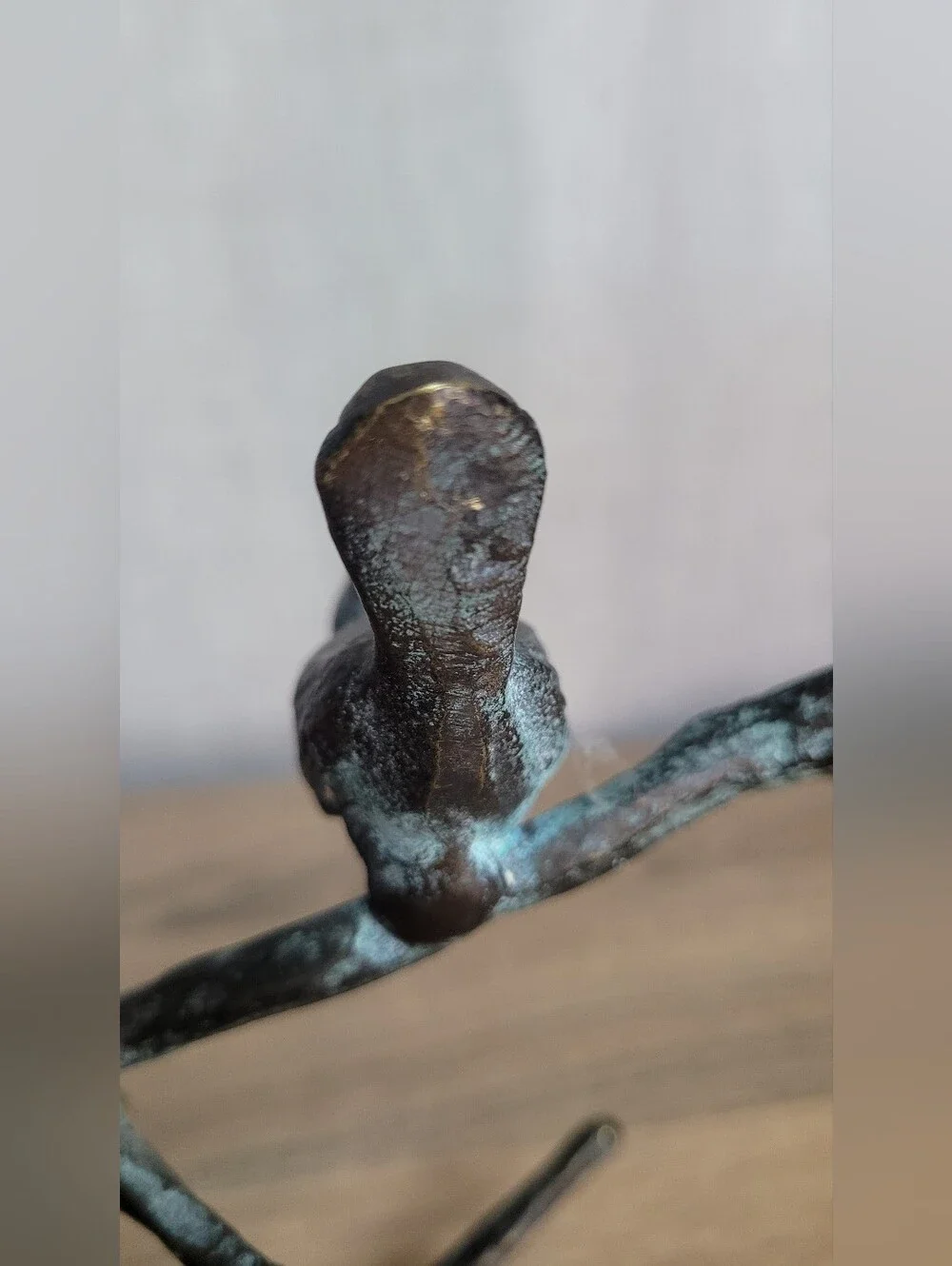 Decorative Bird Branch Candle Holder - Bronze/Patina